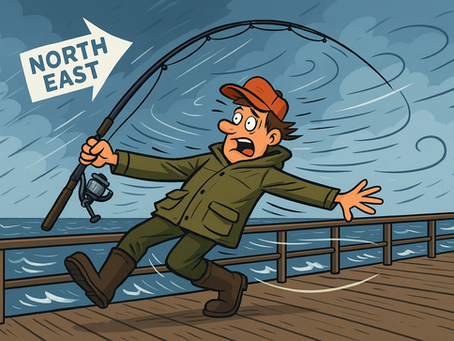 Why North Easterly Winds Are Bad for Sea Fishing in the UK (And Why You’re Better Off Mowing the Lawn)