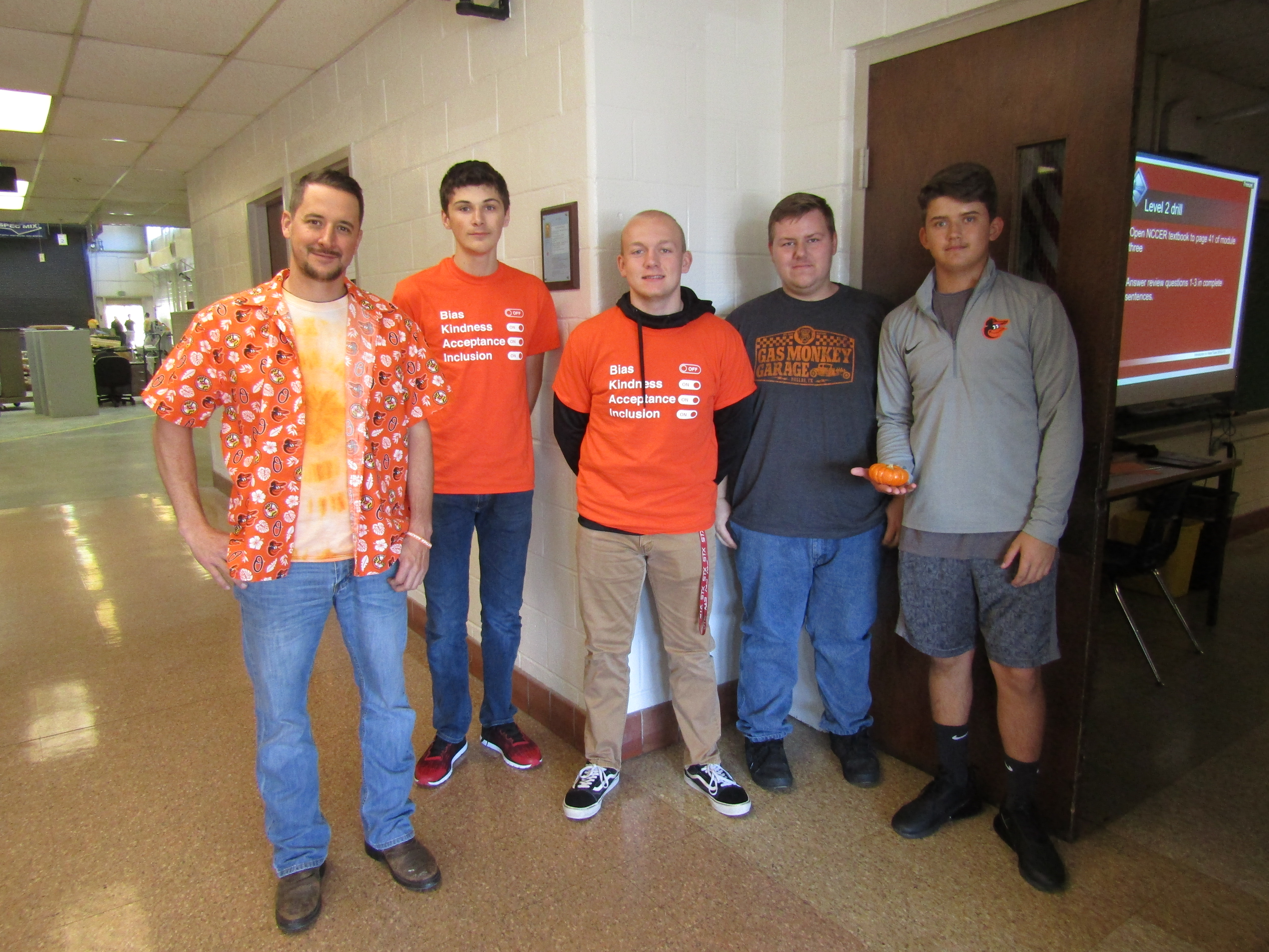 Martin and students