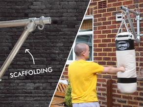 How To Make A Punch Bag Wall Bracket Using Scaffold Poles