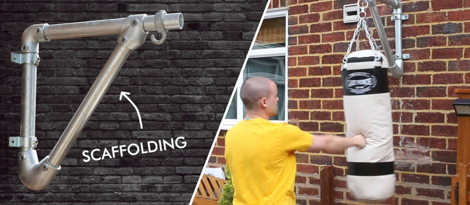 How To Make A Punch Bag Wall Bracket Using Scaffold Poles