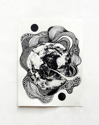 abstract black and white art