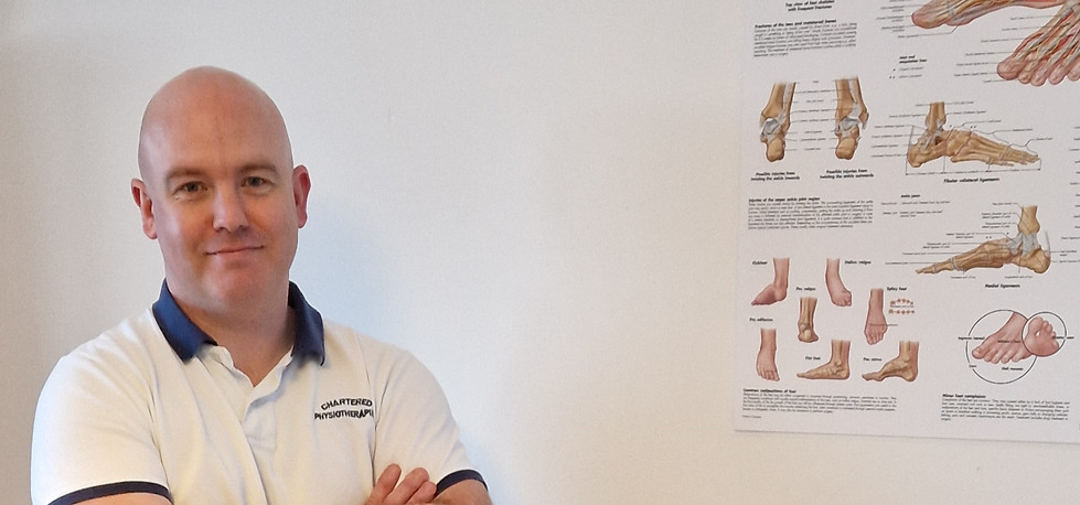 CORU registered physiotherapist Mick Moran in his clinic in Stratford, Co. Wicklow