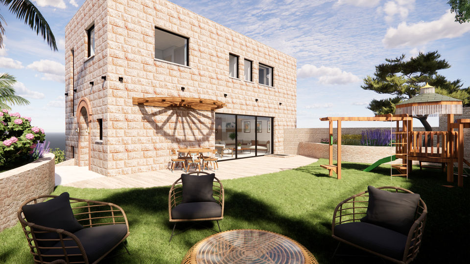 Villa For Sale In Jerusalem, Real Estate, 2024,  picture the large garden
