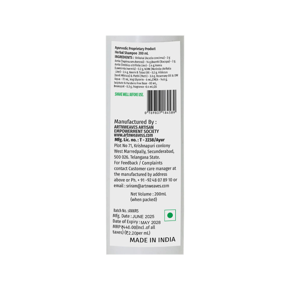 Thumbnail: Herbal Shampoo (Sulphate & Parabens free Based) - 200 ml