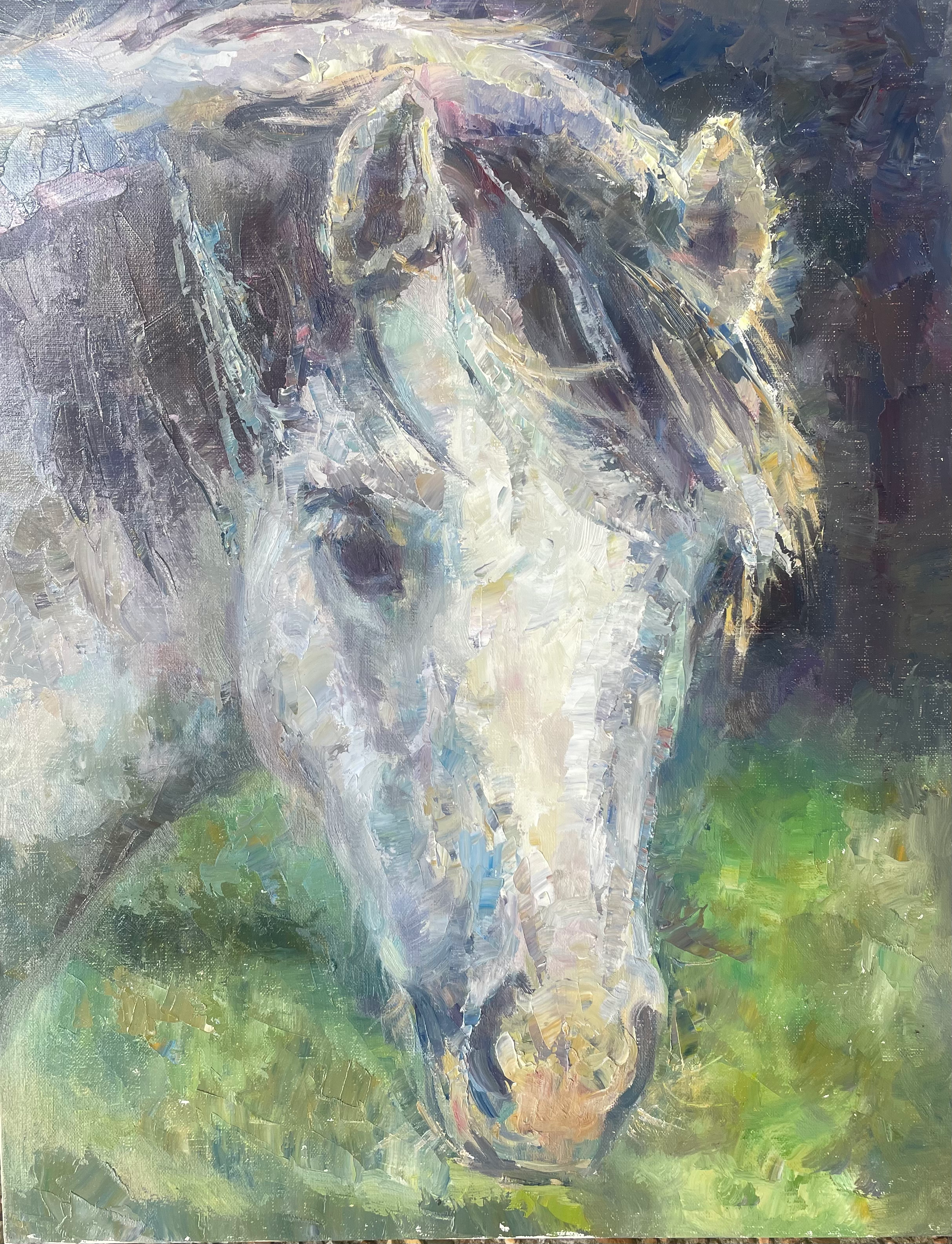 White horse painting