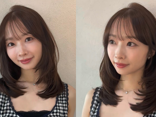 One-Curl Medium Layer Cut with Soft Side Bangs