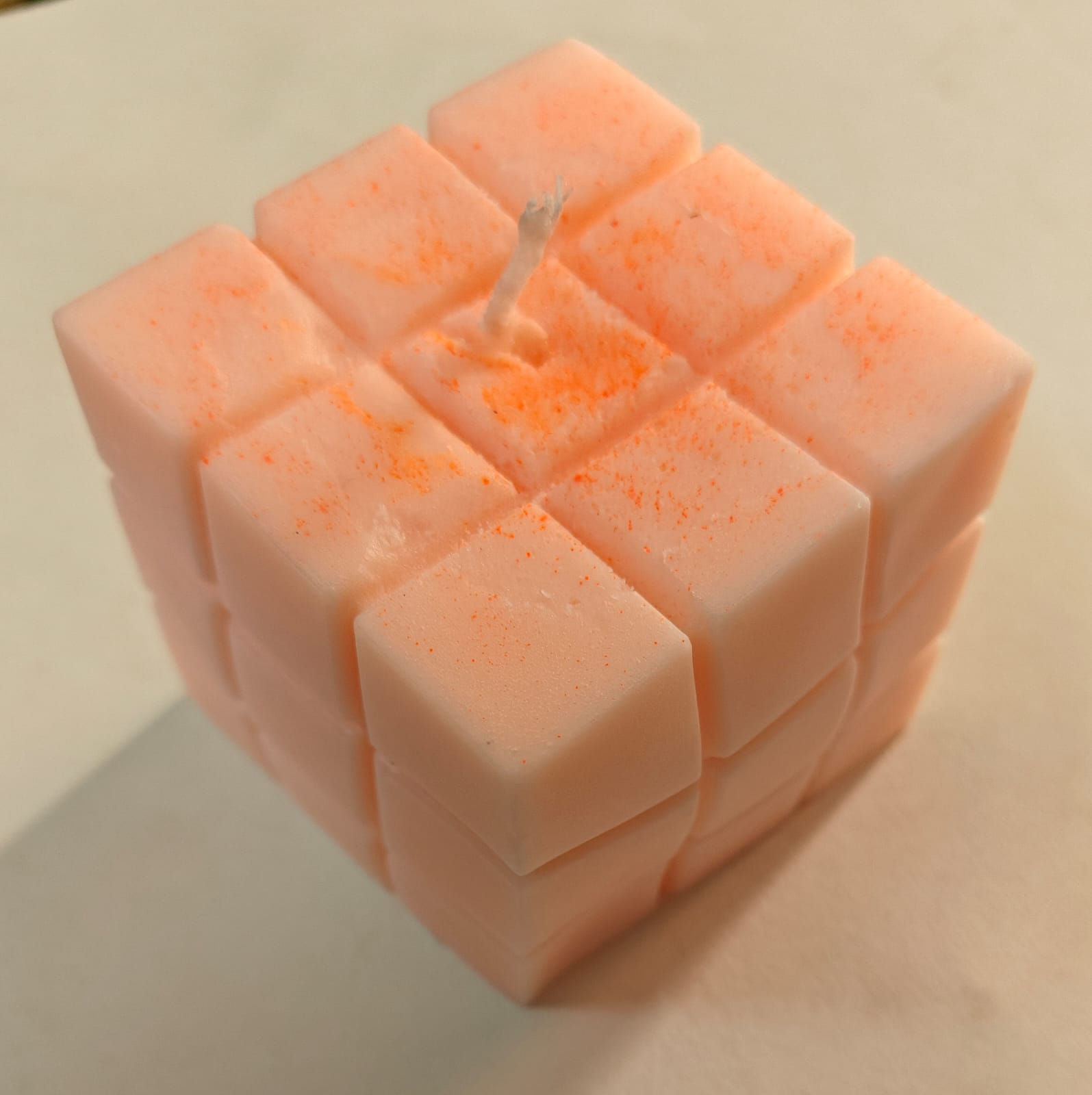 Candle Cube Orange