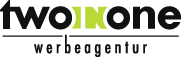 Logo Werbeagentur Two in One www.twoinone.de