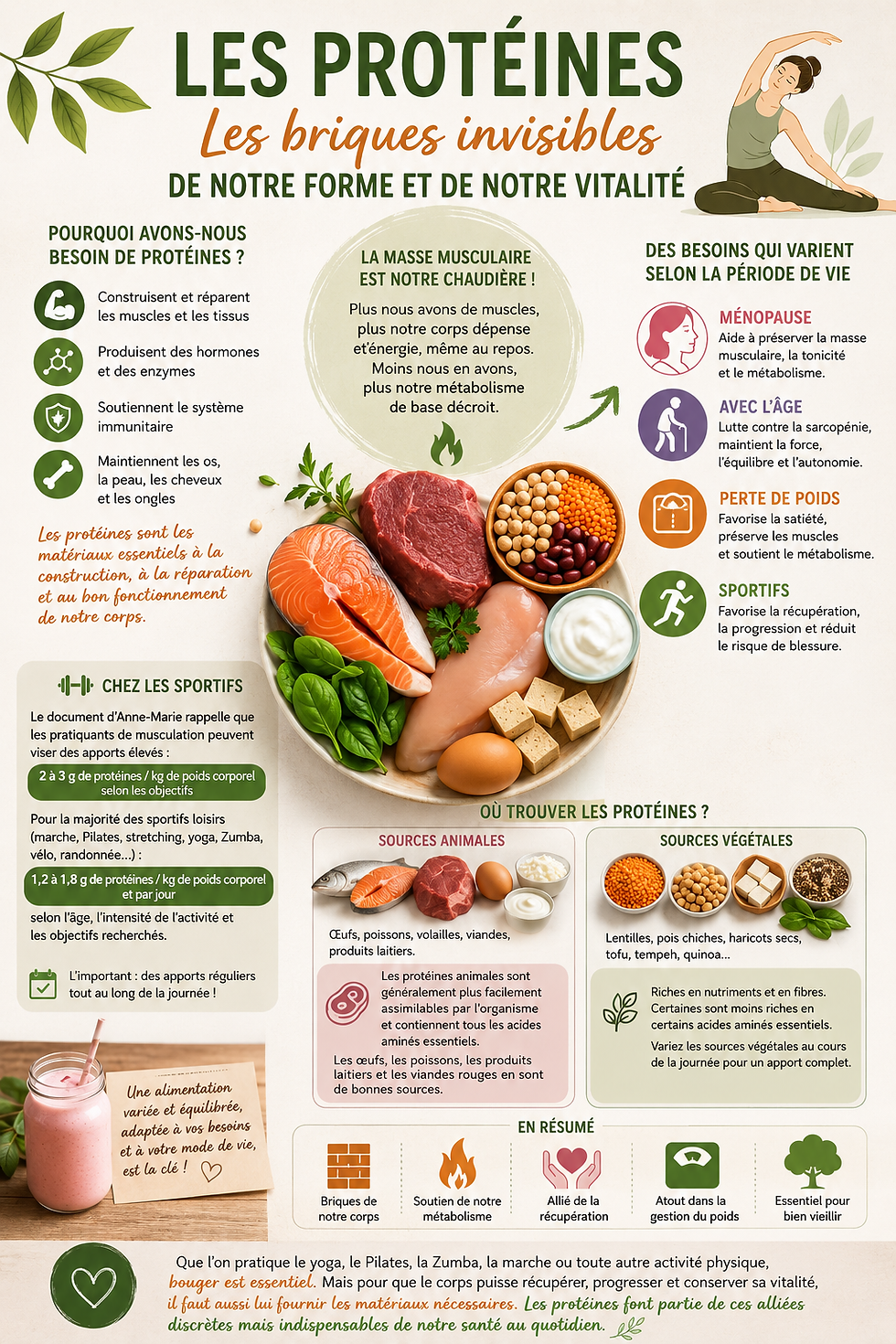 🥩 Les protéines : les briques invisibles de notre forme et de notre vitalité