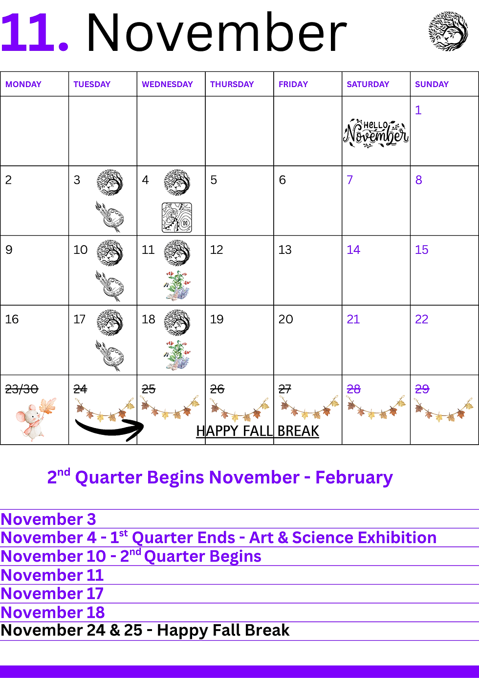 PNGNOVEvergreen Calendar 2026 -2027 Yearly Calendar .png