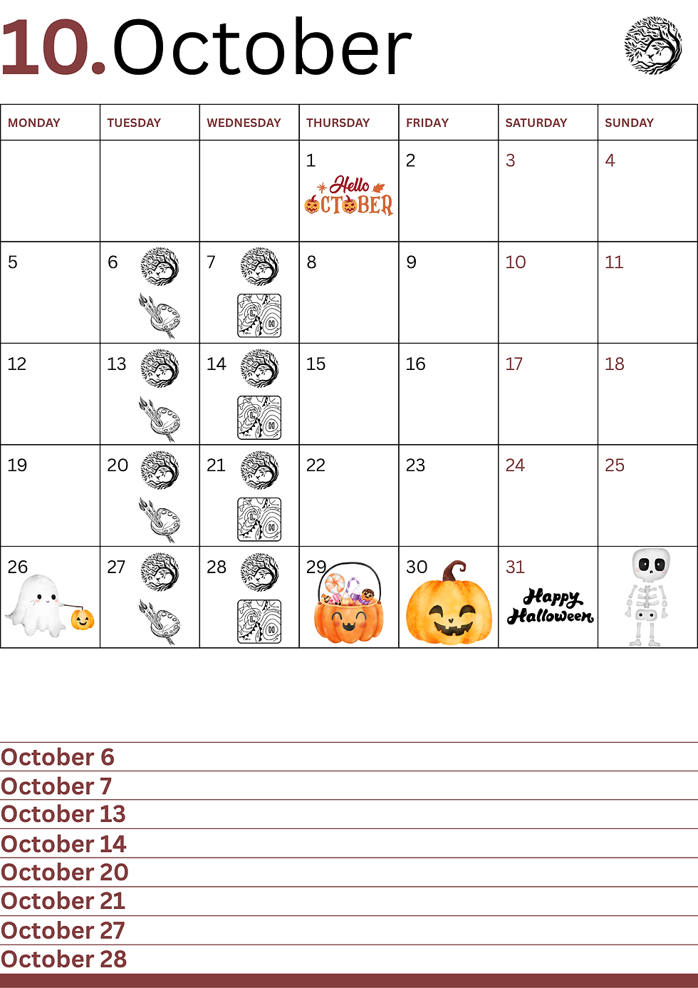 PNGOCTEvergreen Calendar 2026 -2027 Yearly Calendar .png