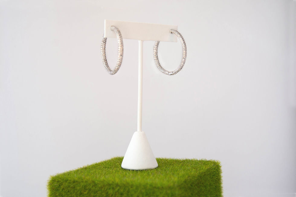 Thumbnail: Pave Hoop Earrings