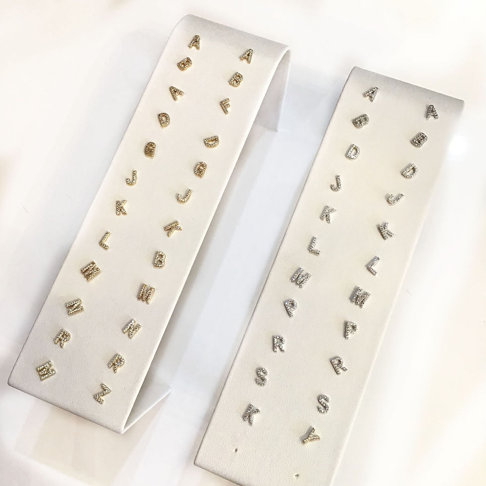 Thumbnail: Initial Crystal Earrings