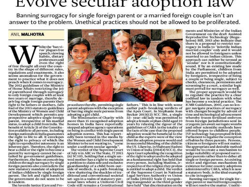 Evolve Secular Adoption Law