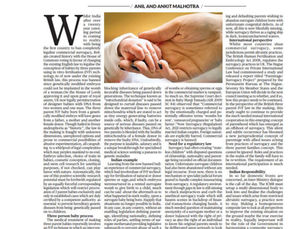 DESIGNER BABIES: TWO MOTHERS AND A FATHER BY ANIL AND ANKIT MALHOTRA
