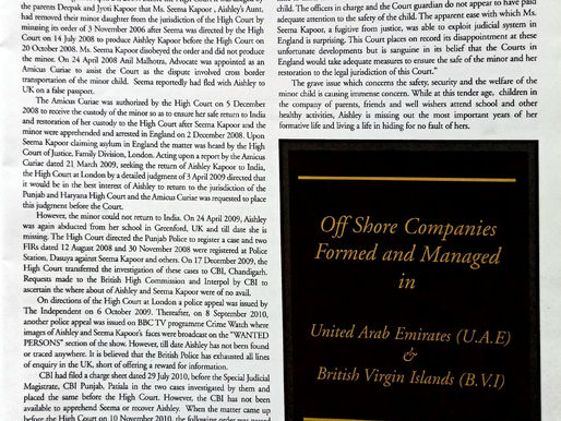 HIGH COURT EXPRESSES DISTRESS & DIRECTS CBI TO TAKE STEPSON MISSING CHILD CASE