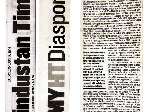 LAW FOR THE REMOVED NRI CHILD