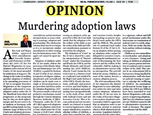 Murdering Adoption Laws