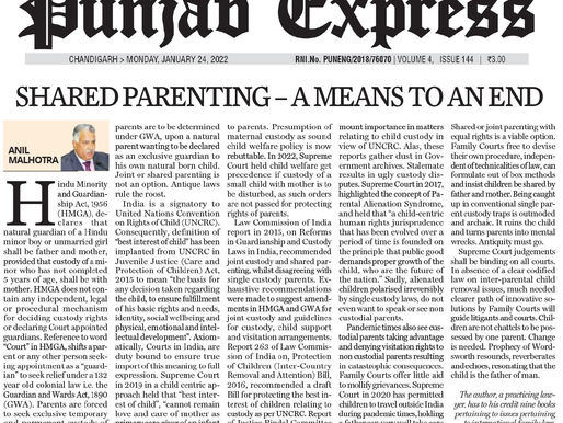 Shared parenting - A means to an end