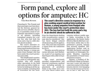 FORM PANEL, EXPLORE ALL OPTIONS FOR AMPUTEE: HC - TIMES OF INDIA - 17.09.2025