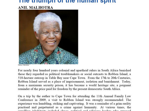 THE TRIUMPH OF THE HUMAN SPIRIT