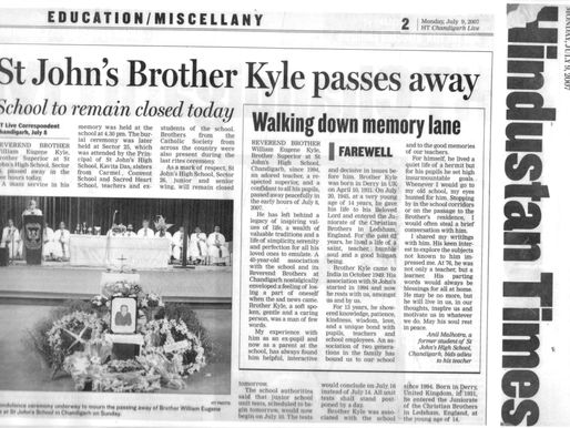 ST JOHN'S BROTHER KYLE PASSES AWAY