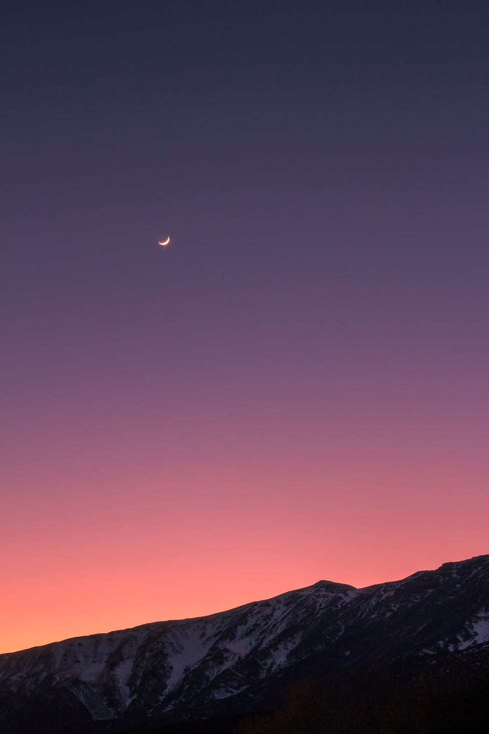 Moon at sunset