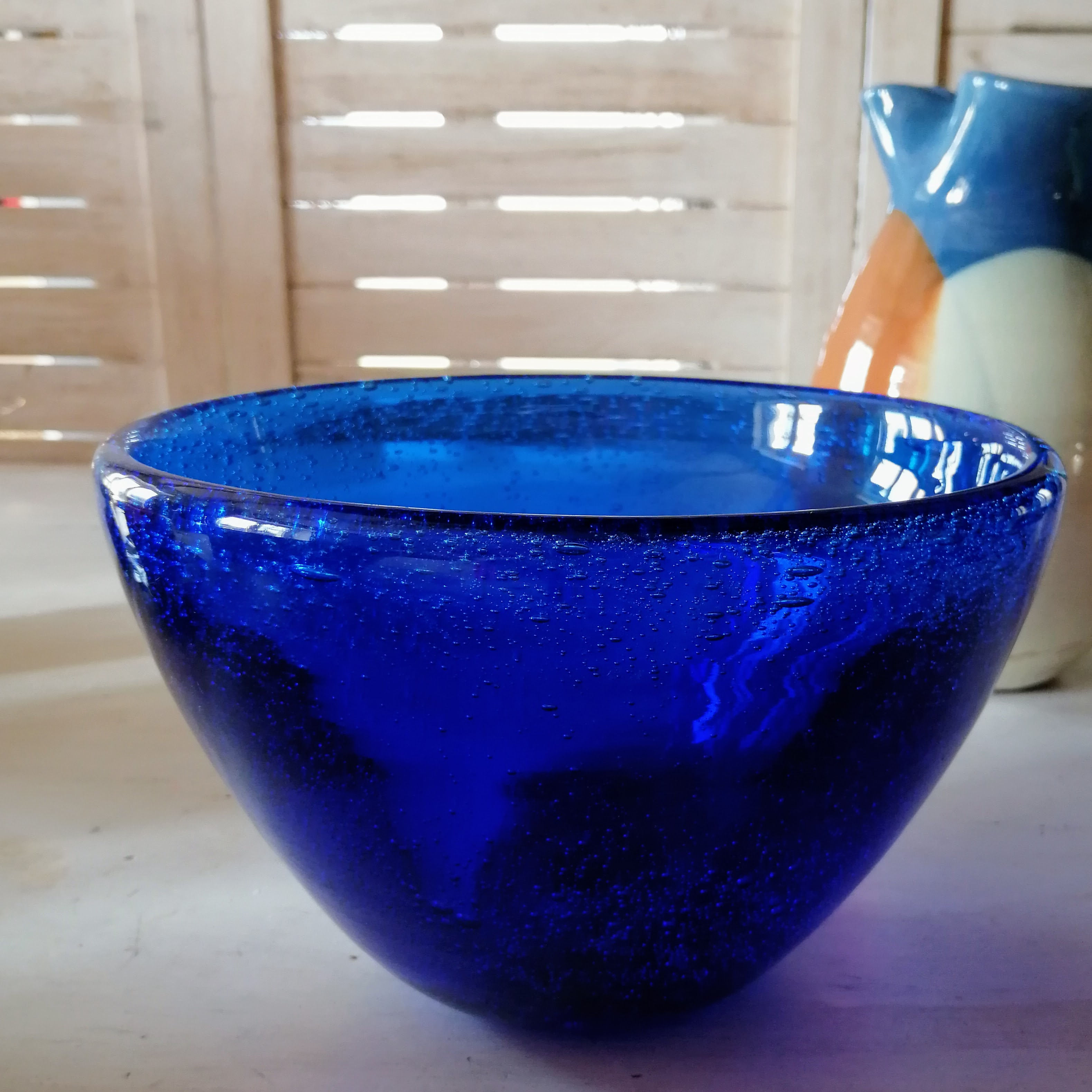 Glas Schale Biot Bleu