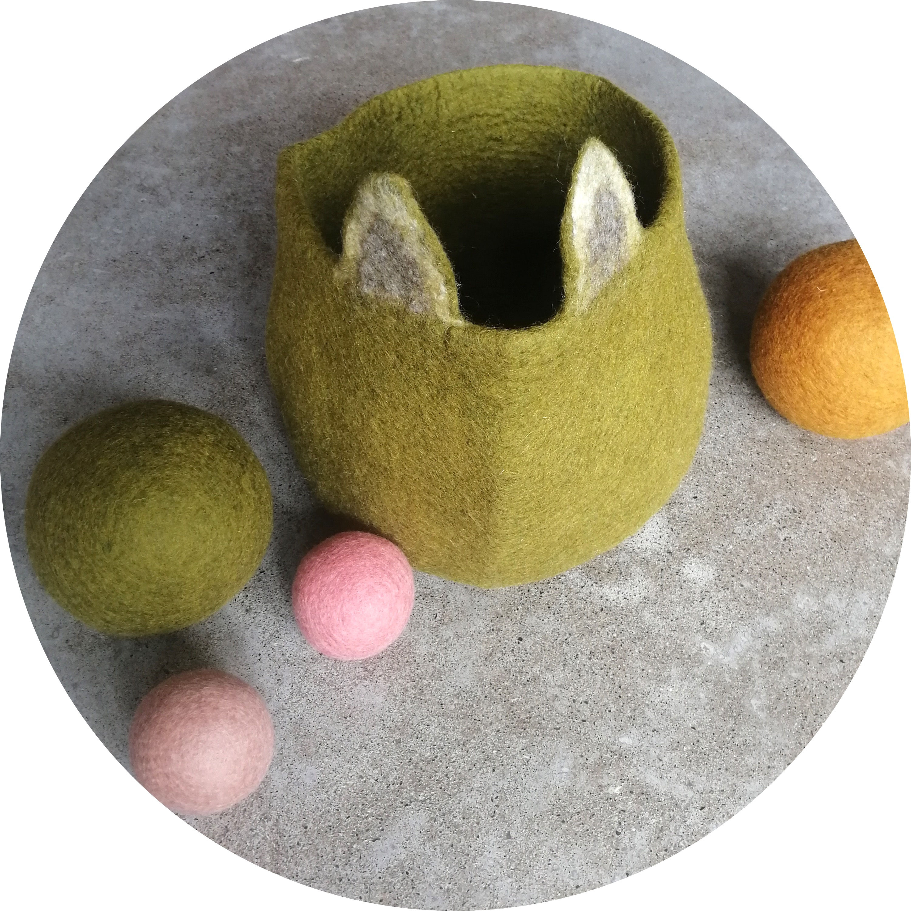 Filzkörbchen mit Öhrchen