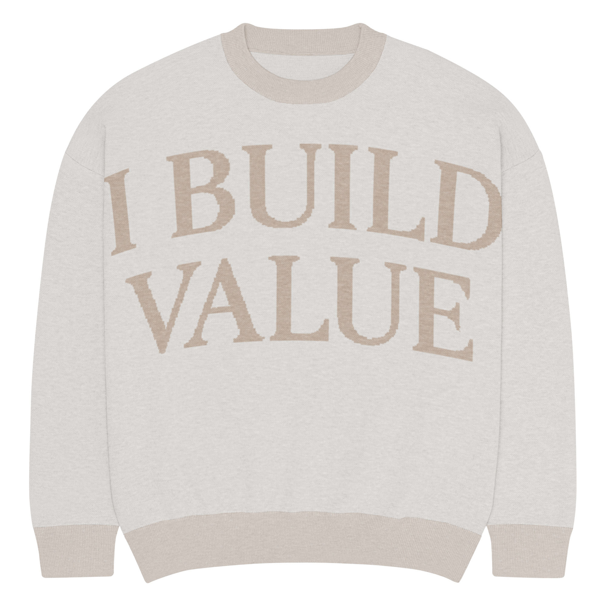 Pull col rond en tricot coupe décontractée