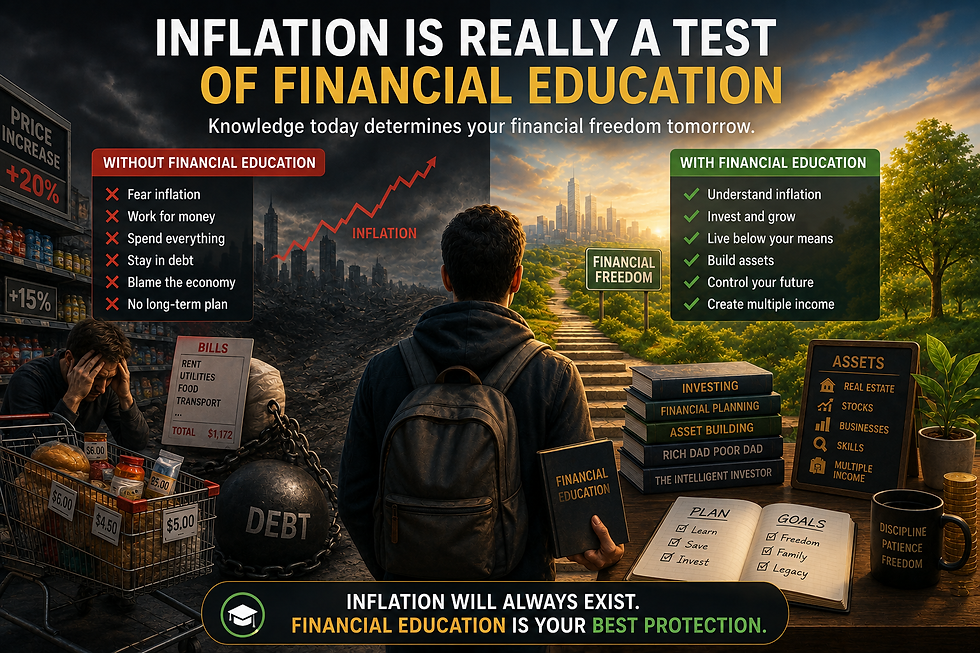 L'éducation financière : votre meilleure défense contre l'inflation pour atteindre la liberté financière.