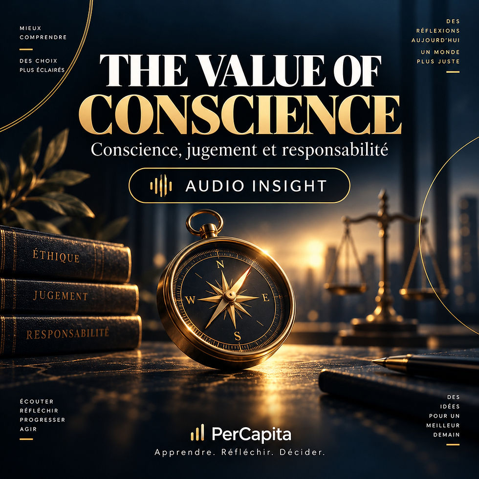 Couverture de l’Audio Insight « The Value of Conscience » de PerCapita.