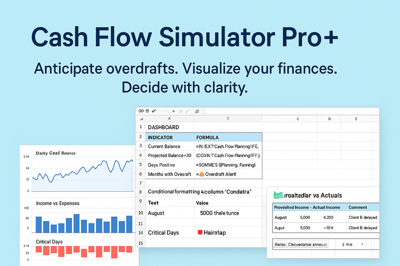 an advertisement for a cash flow simulator program
