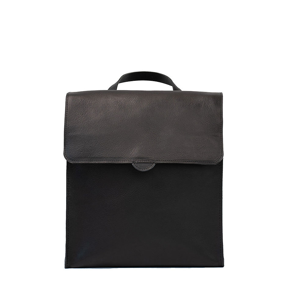 Thumbnail: Leather backpack - Fibonacci (Black)