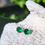 Thumbnail: Obsidian Emerald Sterling Silver Post Earrings