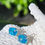 Thumbnail: Blue Zircon Oval Sterling Silver Post Earrings