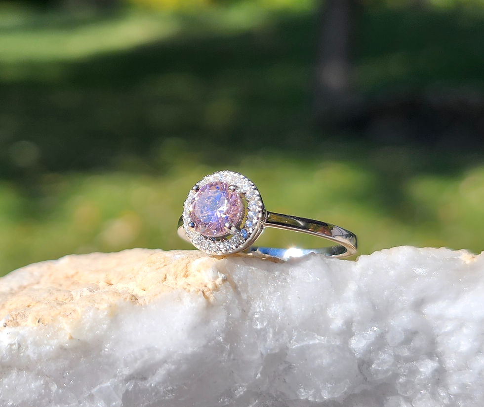 Thumbnail: Pink Ice Halo Ring