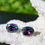 Thumbnail: Mystic Topaz Oval Sterling Silver Post Earrings