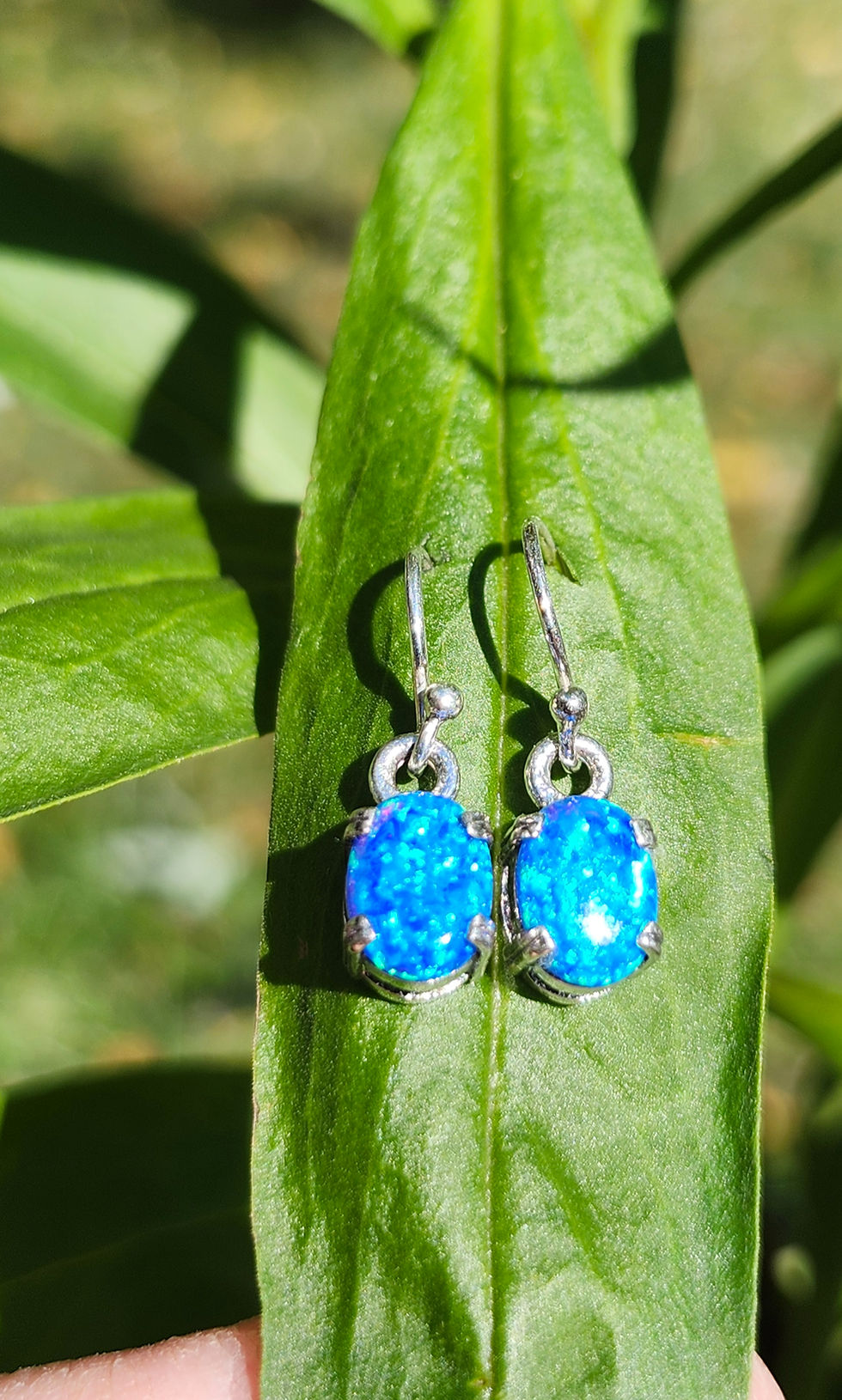 Thumbnail: Australian Black Opal French Wire Earrings