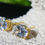Thumbnail: Clear oval Post Earrings in Gold Fill