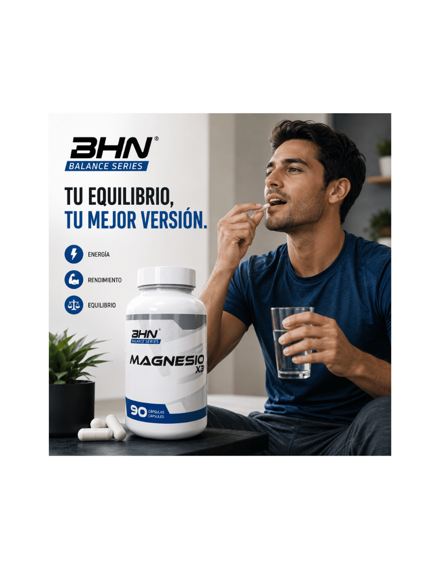 Miniatura: BHN Magnesio X3 90 Caps | Recuperacion Muscular, Sistema Nervioso