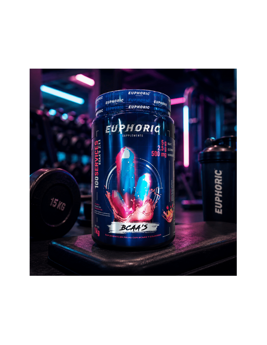 Miniatura: Euphoric BCAAs 100 Serv-Aminoácidos Esenciales con Sabor, Recuperación Muscular