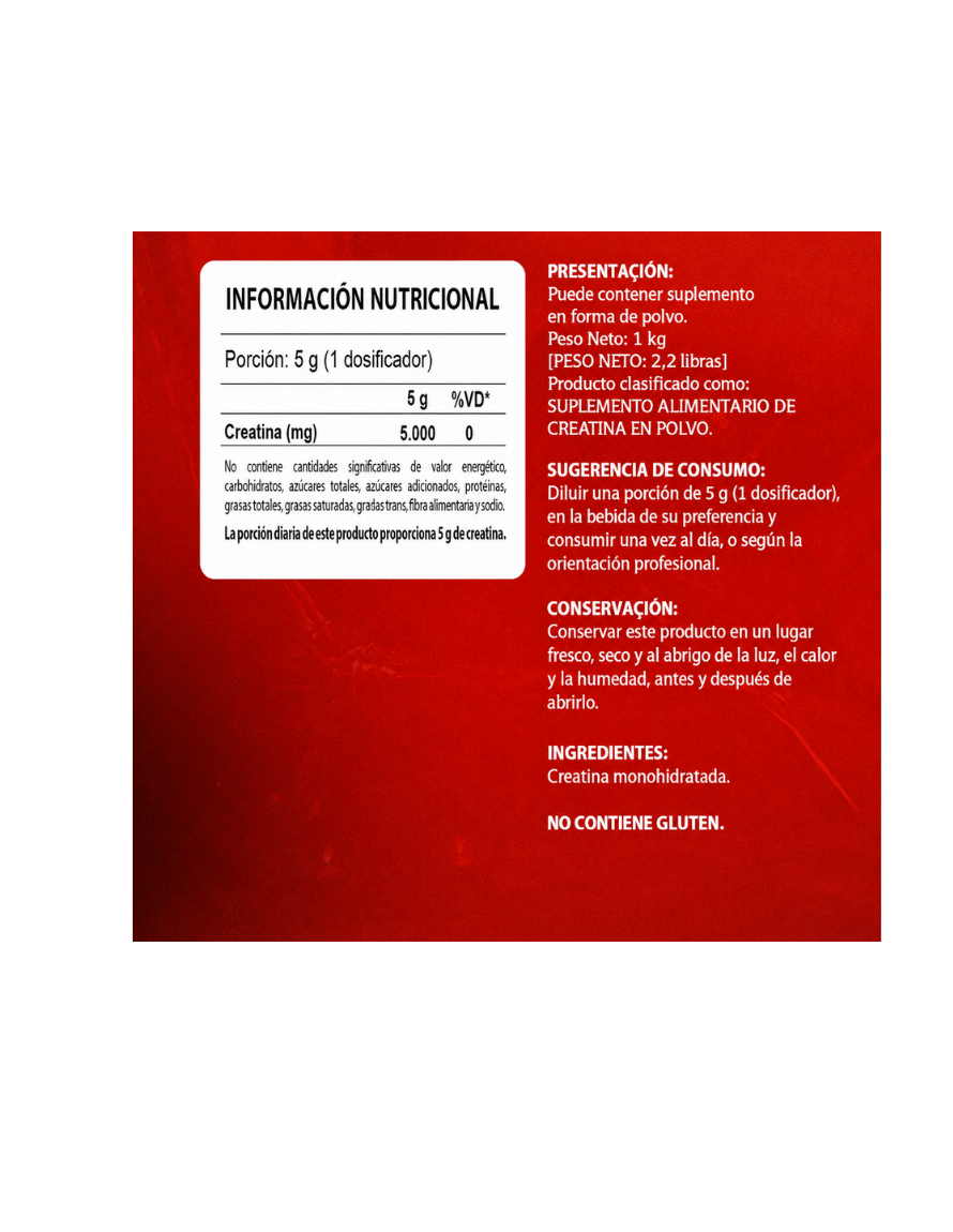 Miniatura: Integral Medica Creatina 1000 g | 200 Serv | Creatina Monohidratada