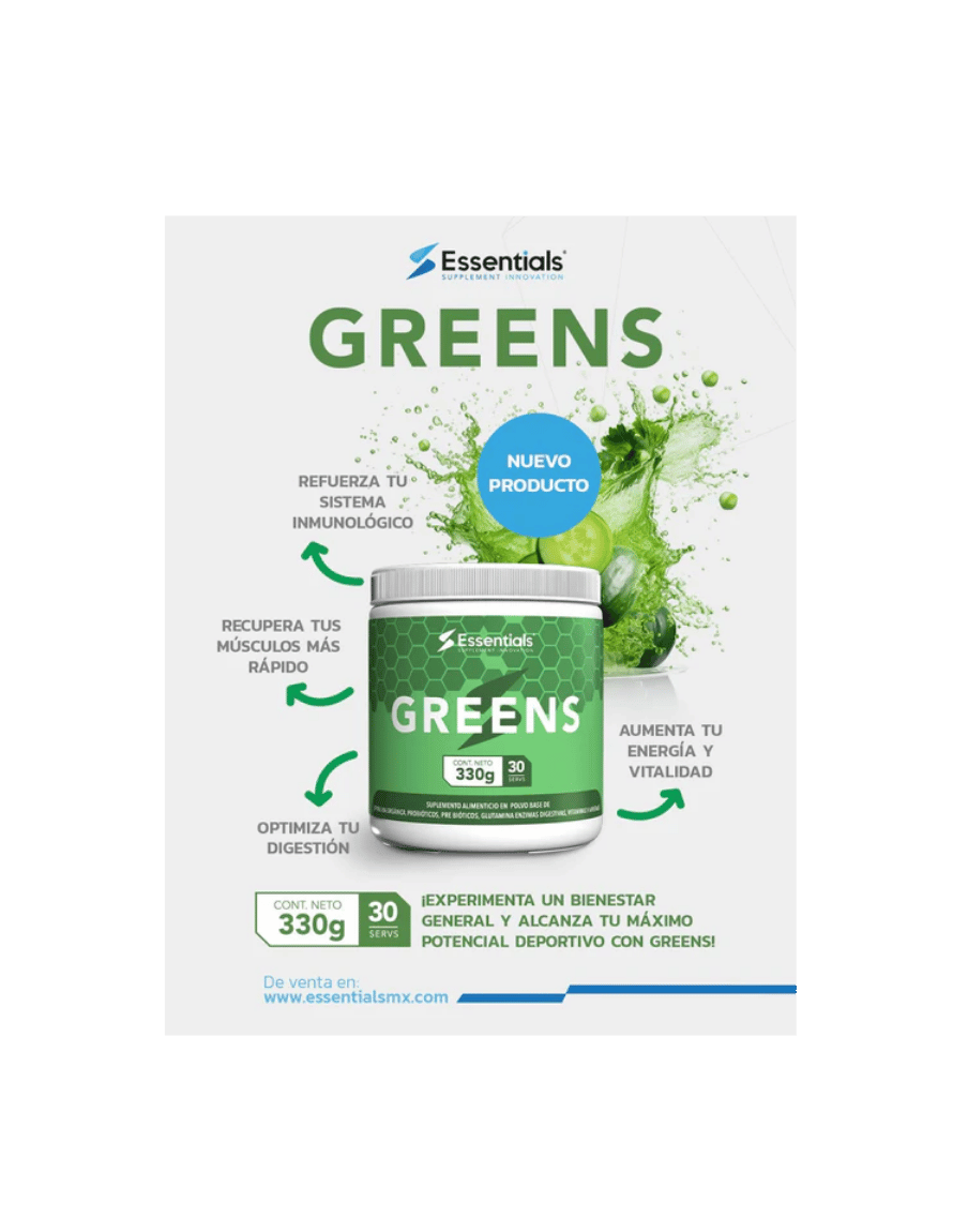 Miniatura: ESS Greens 330 g 30 Serv | Superfoods Verdes para Bienestar