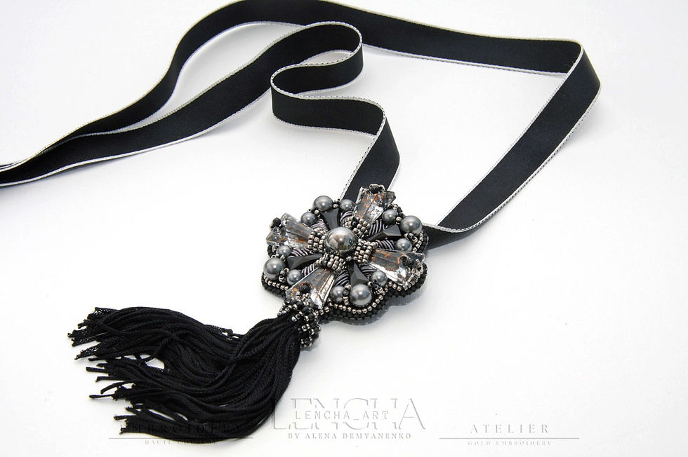 Украшение кулон-брошь с кристаллами Swarovski