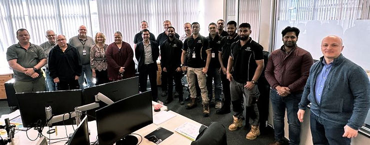 Group of security professionals in office