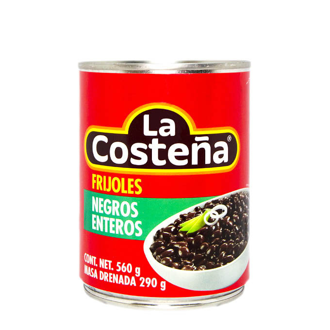 FRIJOLES NEGROS ENTEROS LA COSTEÑA 560G