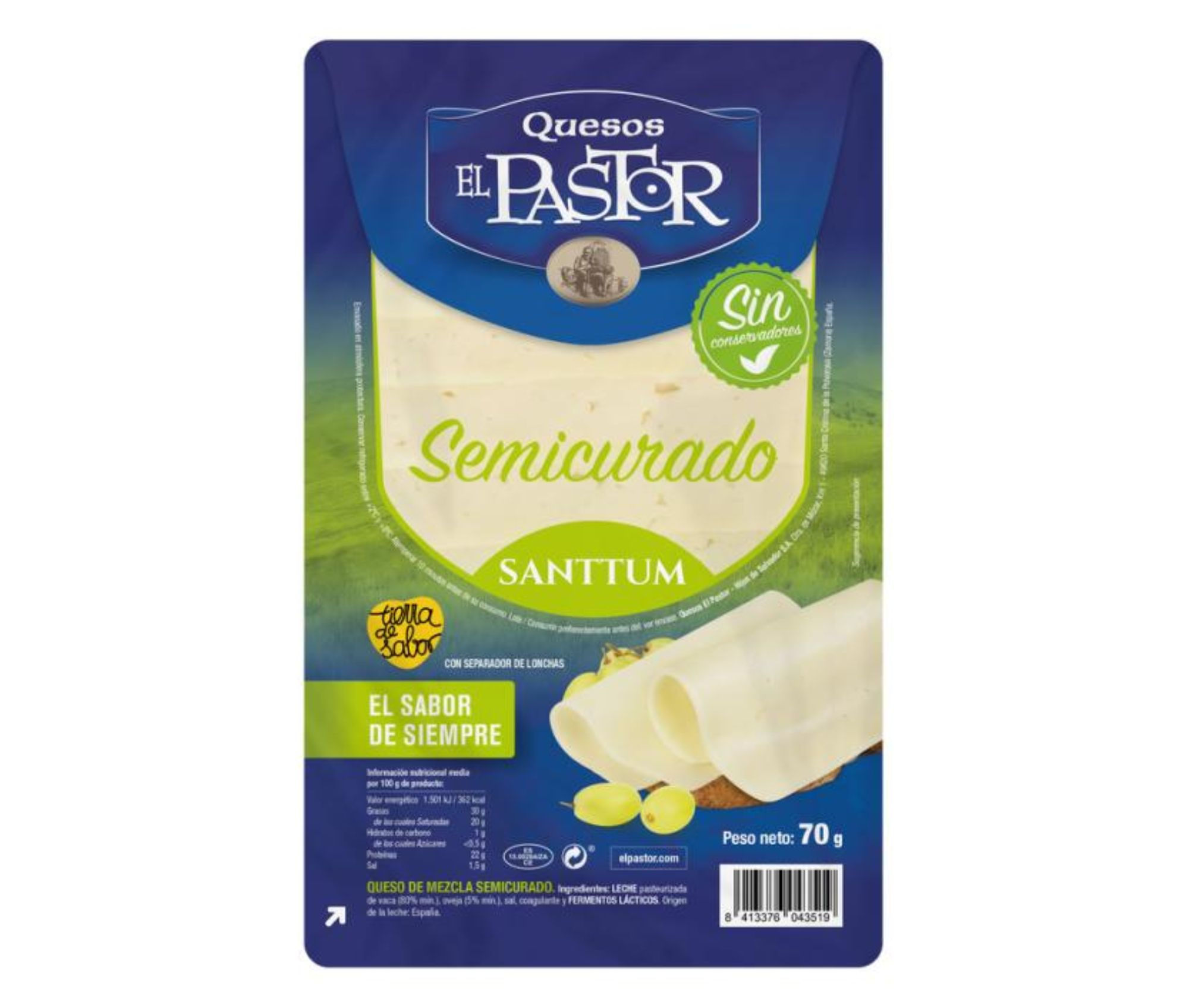 QUESO LONCHAS 70G MEZCLA SEMI 