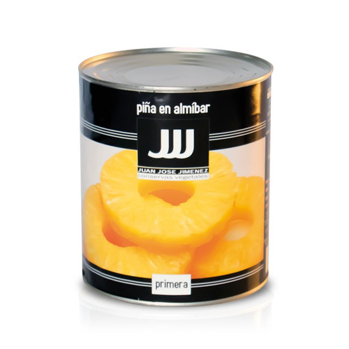 Piña Almibar Ligero Lata 3Kg x 6Ud | Euroques