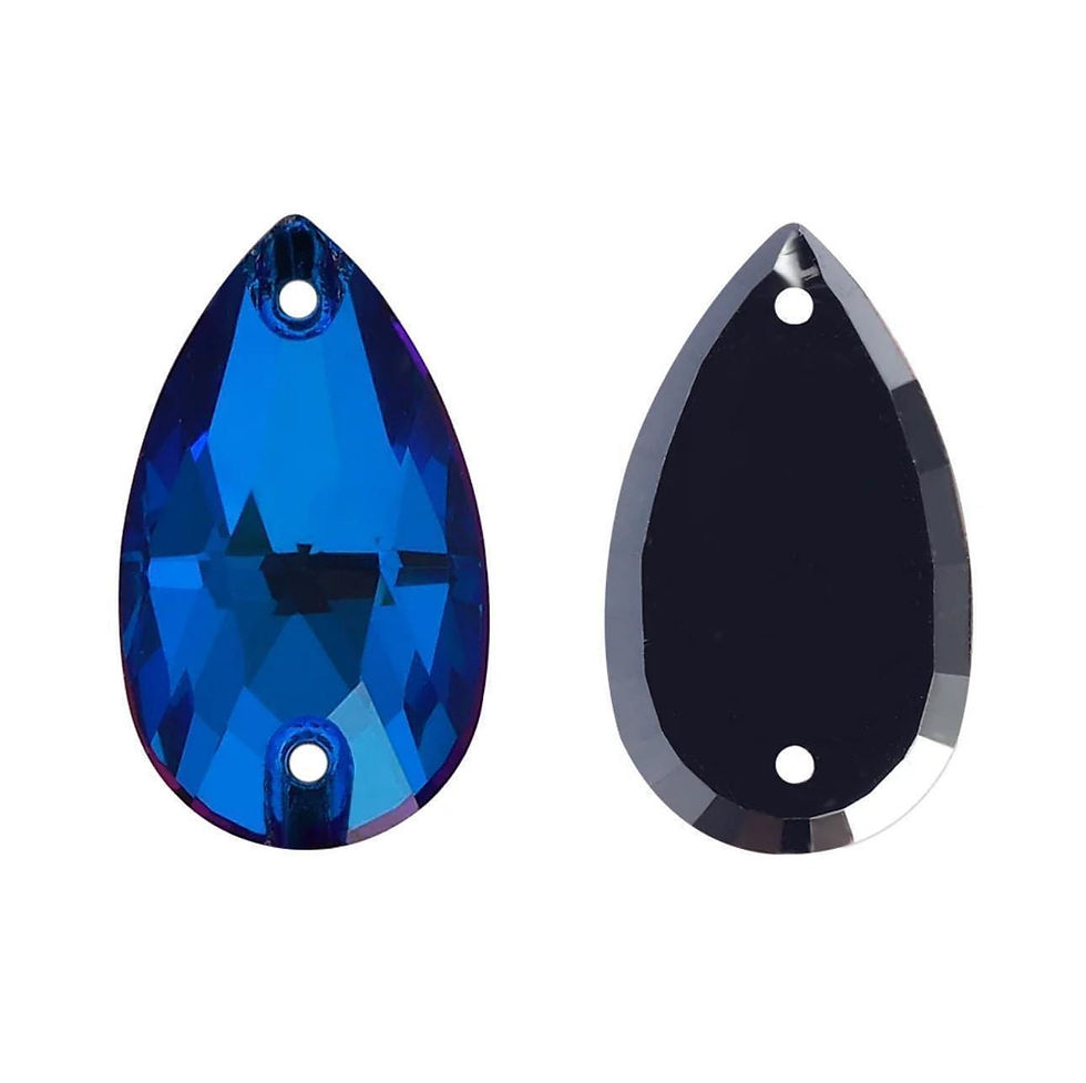 Thumbnail: Bermuda Blue / Capri Blue Violet -- Sew On Glass Crystal 3230 Teardrop / Pear...